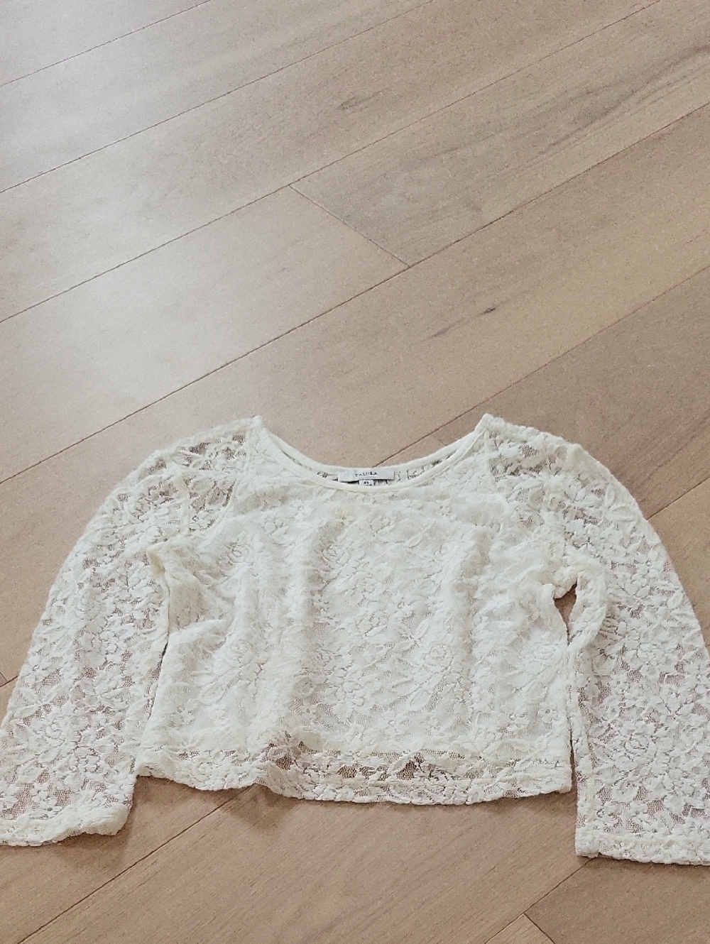 Talula Cream Lace Crop Top
